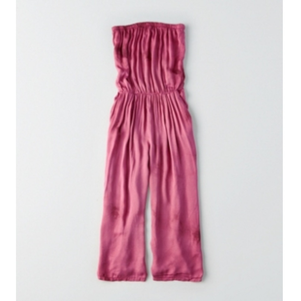 Don’t ask why strapless silky jumpsuit